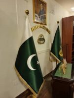 Set of Two Indoor Conference Flags with Pole & Stand